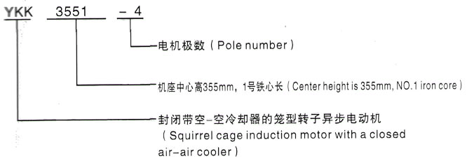 YKK系列(H355-1000)高压YJTG-160L-8A/7.5KW三相异步电机西安泰富西玛电机型号说明